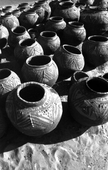 Patterned Terracotta Water Vessels; MBagne, Mauritania